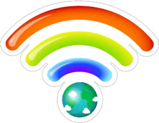  Wi Fi Rainbow Sticker Mania Vertical Png Rainbow Facebook Icon