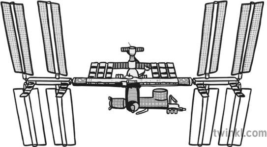  Space Station Black And White Illustration Twinkl Space Station Black And White Png Space Station Png