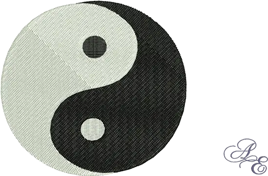  Art Of Embroidery Dot Png Yin Yang Symbol Png