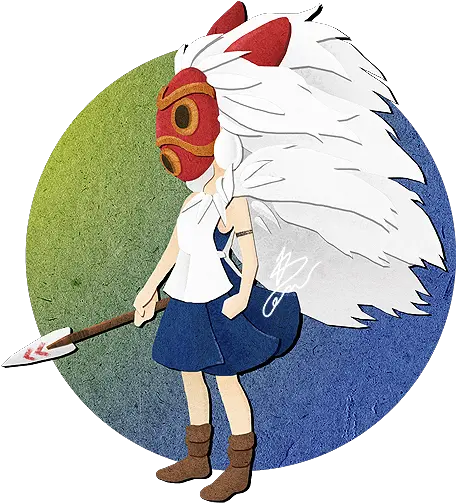  Download Princess Mononoke Cartoon Png Studio Ghibli Png