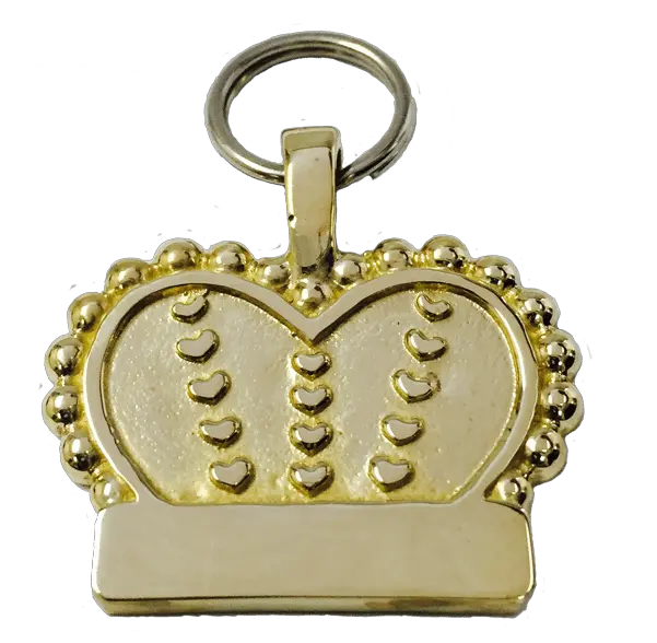  Cr01 B Small Bronze Crown U0026 Heart Tag Gold Png Heart Crown Transparent