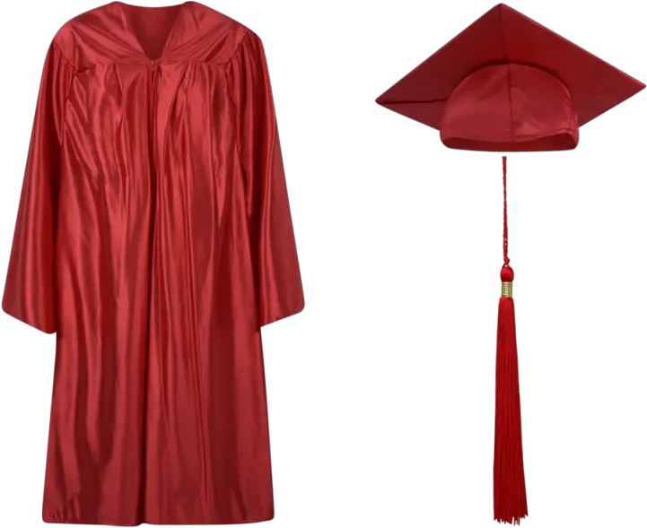  Pre K Kindergarten Cap Gown And Tassel Set Red And Black Cap And Gowns Png Graduation Cap Transparent