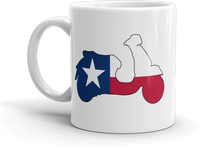  Texa S Stateflag Vespa Scooter Mug Png Texas Silhouette Png