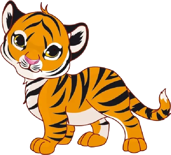  Tiger Cubs Cute Cartoon Animal Images Tiger Clip Art Png Tiger Transparent Background