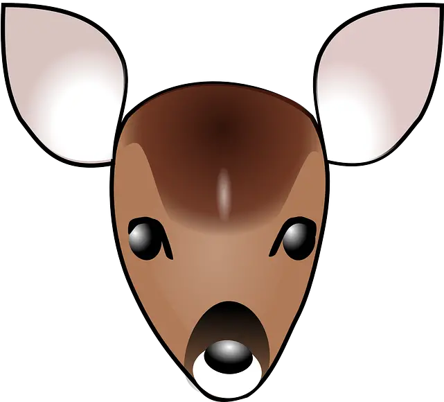  Head Face Cartoon Deer Doe Head Cartoon Png Deer Head Png