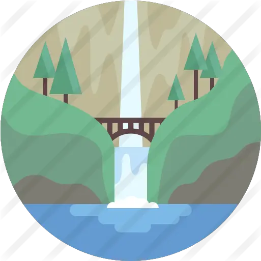  Waterfall Emblem Png Water Fall Png