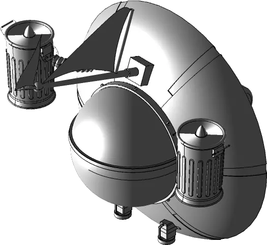  Rick And Morty Spaceship 3d Cad Model Library Grabcad Illustration Png Rick Png