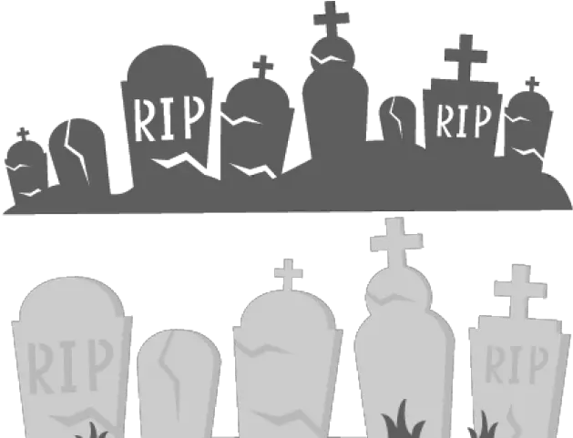  Download Hd Graveyard Clipart Gravestone Black Halloween Silhouette Png Graveyard Png