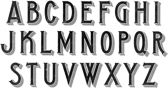  Vintage Typography Alphabet Png