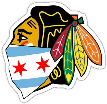  Download Hd Chicago Blackhawks Logo Png Chicago Blackhawks Logo With Bandana Blackhawks Logo Png