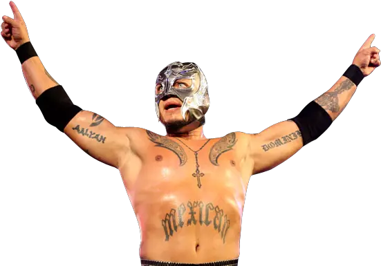  Download Posted Image Rey Mysterio Cross Tattoo Png Image Wrestler Rey Mysterio Png