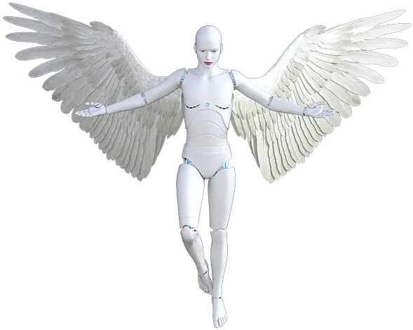  Female Woman Futuristic Cyborg Angel Silhouette Transparent Png Robot Png