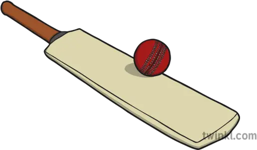  Cricket Bat And Ball Illustration Twinkl Cricket Bat And Ball Illustration Png Cricket Bat Png