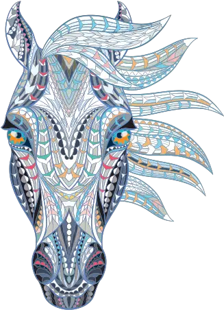  Indian Ethnic Style Colorful Horse Head Colorful Horse Head Transparent Png Horse Mask Png