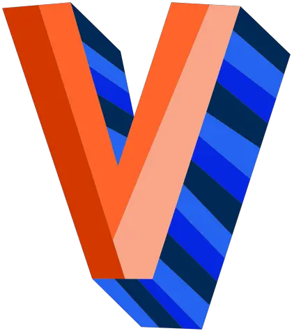  Colorful 3d Letter V Vertical Png Letter V Png