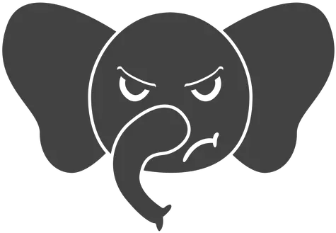  Transparent Png Svg Vector File Silueta Cabeza De Elefante Angry Png