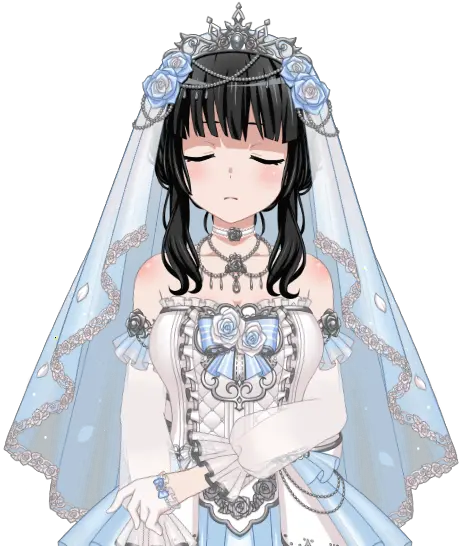  Rinko Shirokane Neo Fantasy Online Wedding Dress Png Wedding Veil Png