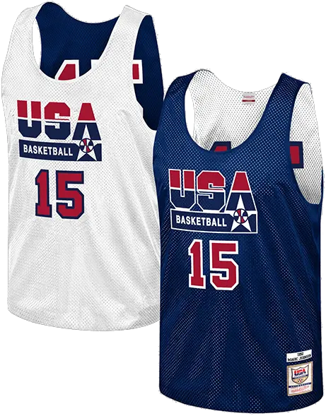  Magic Johnson Usa Basketball 1992 Dream Sleeveless Png Magic Johnson Png