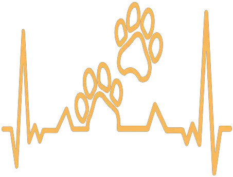  Heartbeat With Dog Paws Print Transparent Png U0026 Svg Vector Calligraphy Paw Prints Png