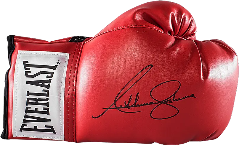  Details About Anthony Joshua Signed Red Everlast Boxing Glove Autograph Anthony Joshua Signed Glove Png Boxing Gloves Transparent Background