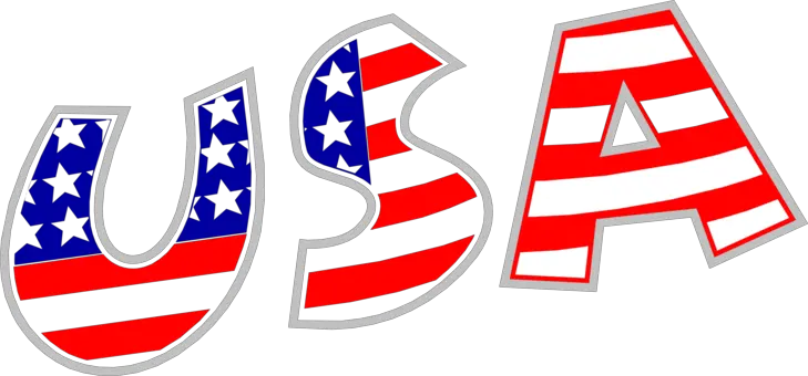  Usa Clipart Usa In Red White And Blue Png American Flag Clipart Transparent