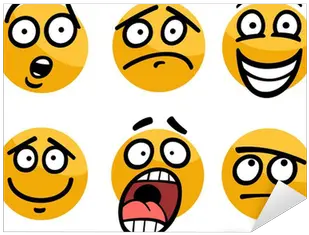  Sticker Emoticon Or Emotions Set Cartoon Illustration Emotions Cartoon Png Emoji Icon Set