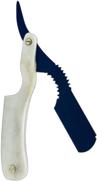  Real Bone Scale Straight Barber Razor Blade Png Barber Razor Png