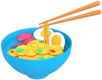  Premium A Bowl Of Ramen Noodles 3d Illustration Download In Saibashi Png Noodle Icon Vector