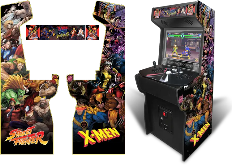  Customer Submitted Custom Permanent Full Size X Men Vs Mortal Kombat Arcade Machine Decals Png Street Fighter Vs Png