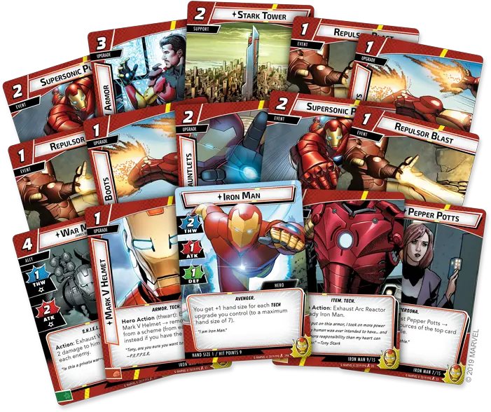  Building The Suit Marvel Champions Iron Man Cards Png Pepper Potts Png