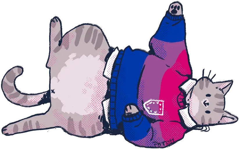  That Gay Shiz Cats With Bi Flag Png Bi Pride Icon