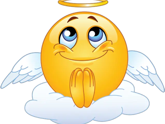  Emoji Face Clipart Angel Angel Emoticon Png Angel Face Icon