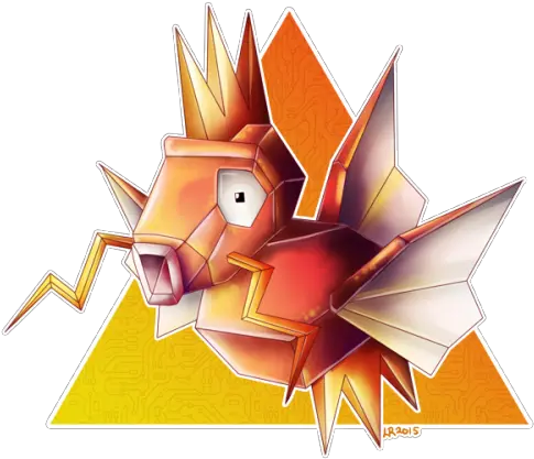  Download Magikarp X Porygon U003d Porykarp Pokemon Fusion Origami Png Magikarp Png