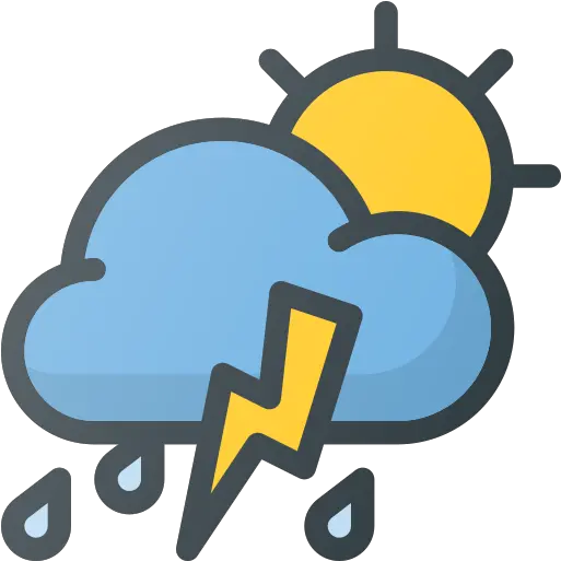  Weather Forcast Storm Rain Thunder Day Free Icon Icon Weather Windy Icon Png Hurrican Icon Clip Art