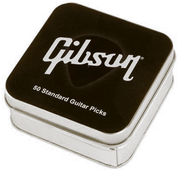  Gibson Aprgg50 74h Guitar Picks Tin Heavy Gibson Png Gibson Guitar Logo