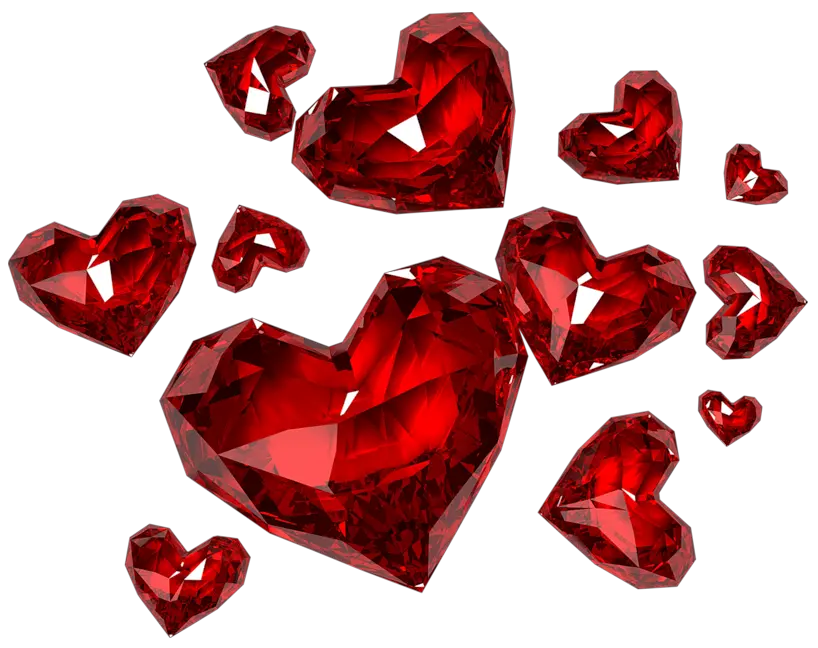  Diamond Hearts Png Clipart Red Diamond Hearts Png Diamond Vector Png