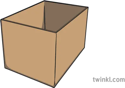  Cardboard Box No Lid Illustration Twinkl Cardboard Box With No Lid Png Cardboard Box Png