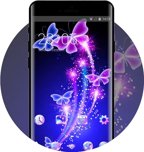  Romantic Butterfly Free Android Theme U2013 U Launcher 3d Butterfly Wallpaper Hd Png Butterfly Icon Image Girly