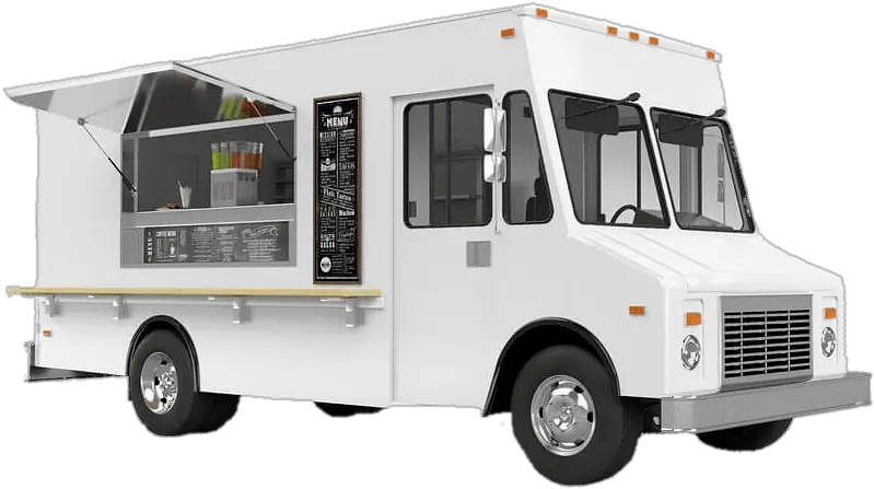  White Food Truck Transparent Png Propane Generator Food Truck Truck Png