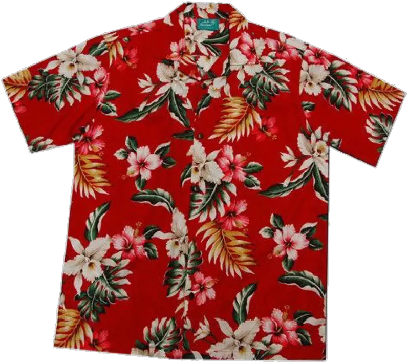  Download Red Shirt Hawaiian Print Red Hawaiian Shirt Png Hawaiian Shirt Png