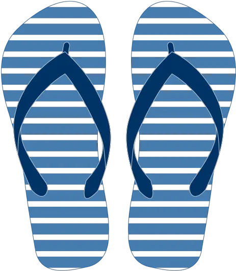  Flip Flops Blue Stripes Free Stock Summer Flip Flop Clipart Png Flip Flops Transparent Background