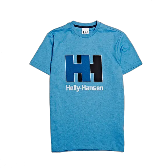  Unisex Helly Hansen Hh Logo Tee Melange Blue On Garmentory Short Sleeve Png Hh Logo