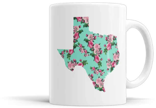  Texas Floral Silhouette Beer Stein Png Texas Silhouette Png