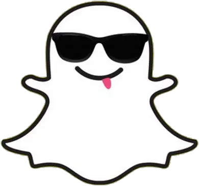  Ghost With Glasses Transparent Png Snapchat Logo With Glasses Ghost Emoji Transparent