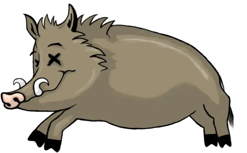  Wild Boar Common Warthog Clip Art Boar Clipart Png Pig Silhouette Png