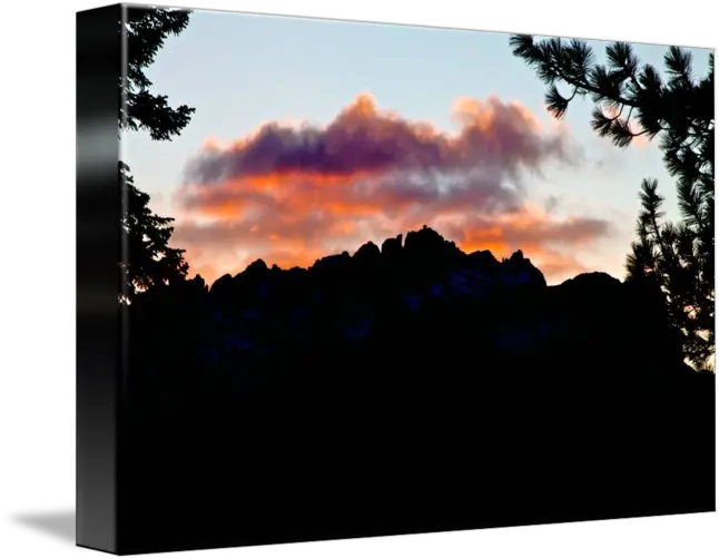  Mountain Silhouette By John Butler Red Sky At Morning Png Mountain Silhouette Png