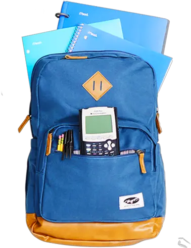  School Supplies Aki Kurose Middle School Backpack With School Supplies Transparent Png School Supplies Png