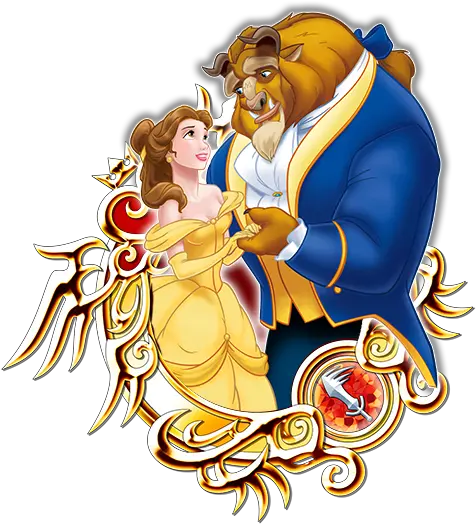  Illustrated Belle Beast Kh3 Sora Second Form Png Beauty And The Beast Logo Png