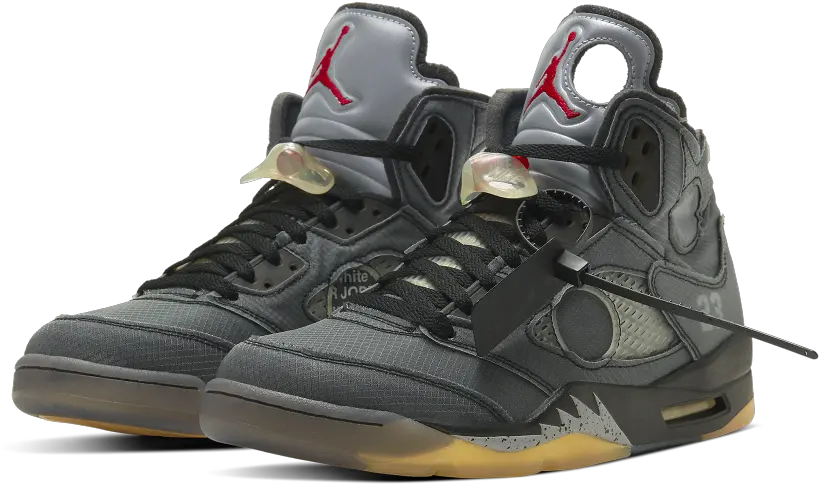  Jordan 5 Retro Off White Black Ct8480001 Restocks Png Off White Logo Png