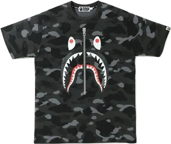  A Bathing Ape Color Camo Shark Tee Bape Shark Png Bape Shark Png